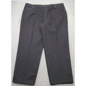 Savane Jeans Mens 44x30 Black Denim Flat Front Double Stitch 5-Pocket Design